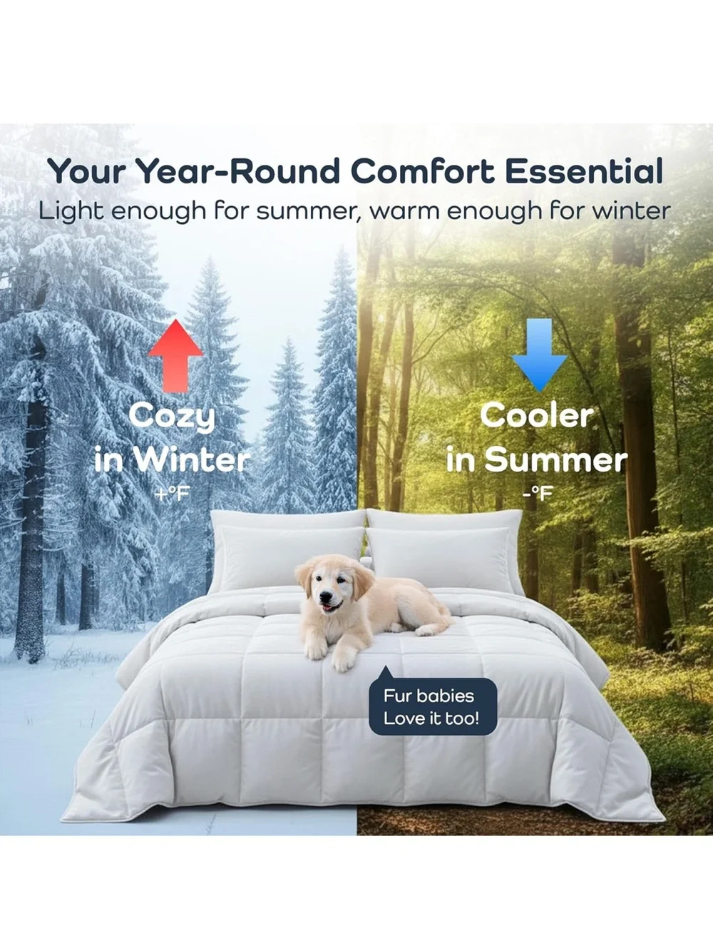 Bamboo Comforter - White All-Season